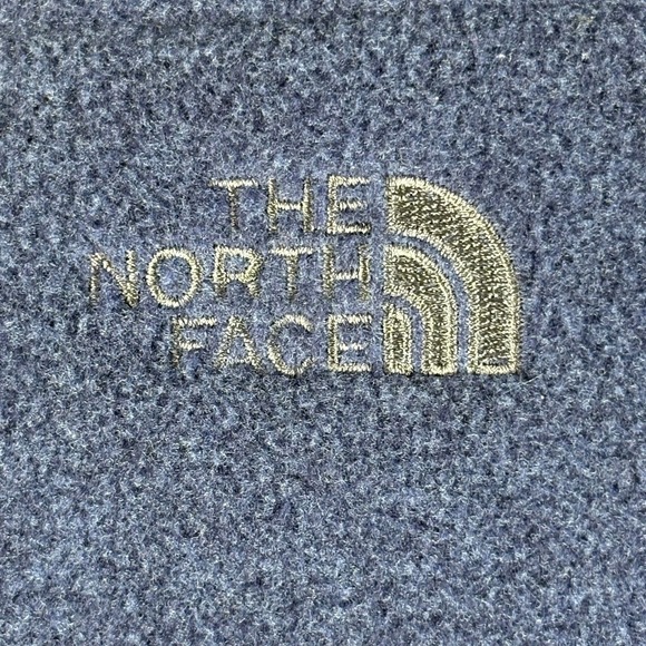 The North Face Quarter Zip Fleece Jacket Womens XL Blue Pullover Kangaroo Pocket - Picture 7 of 10